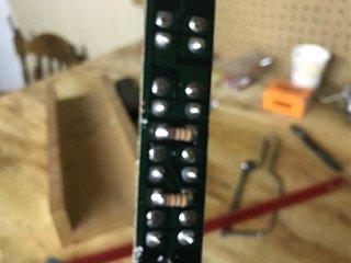 resistors on the back side of the board